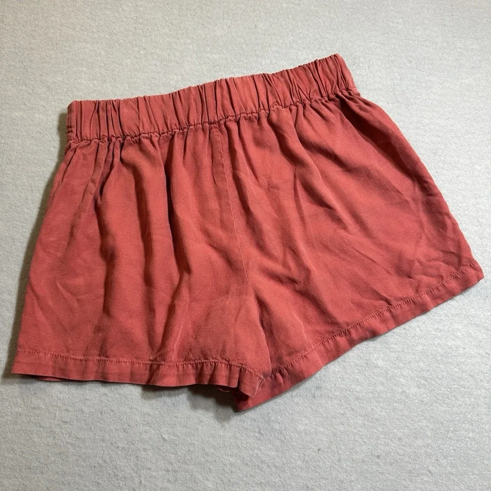 OAT New York Drawstring Shorts Womens XS Coral Elastic Waist Casual Lounge‎ NWT